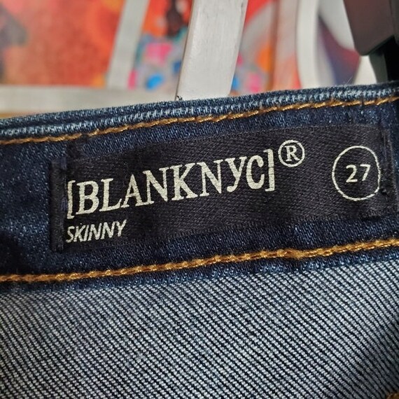 Blank NYC Floral Detailed Skinny Jeans Size 27" W - image 6