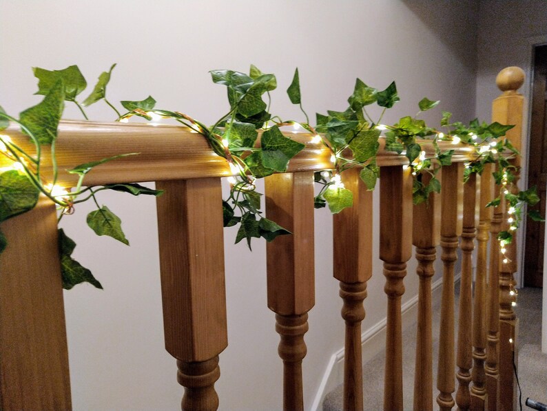 Ivy Leaf Fairy Lights Christmas Garland Holiday Decoration | Etsy