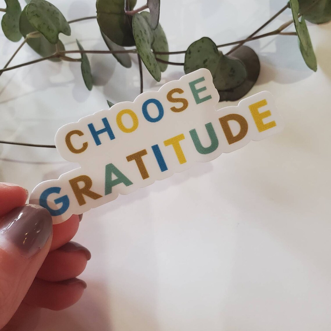Choose Gratitude Sticker Gratitude Sticker Colorful Sticker - Etsy