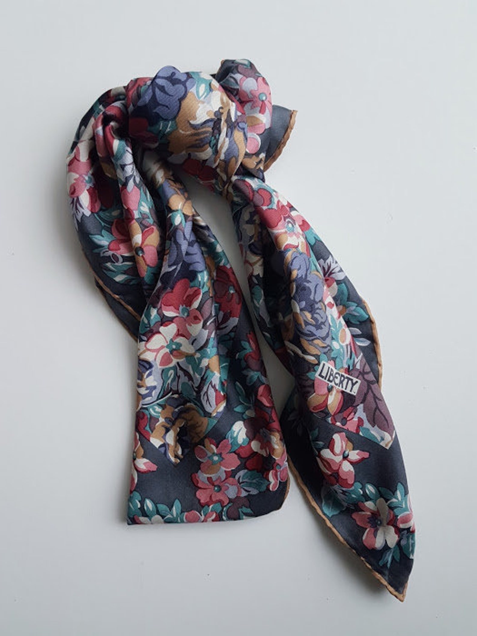 LIBERTY of London silk scarf/ Womens silk twill scarf/ Liberty Etsy