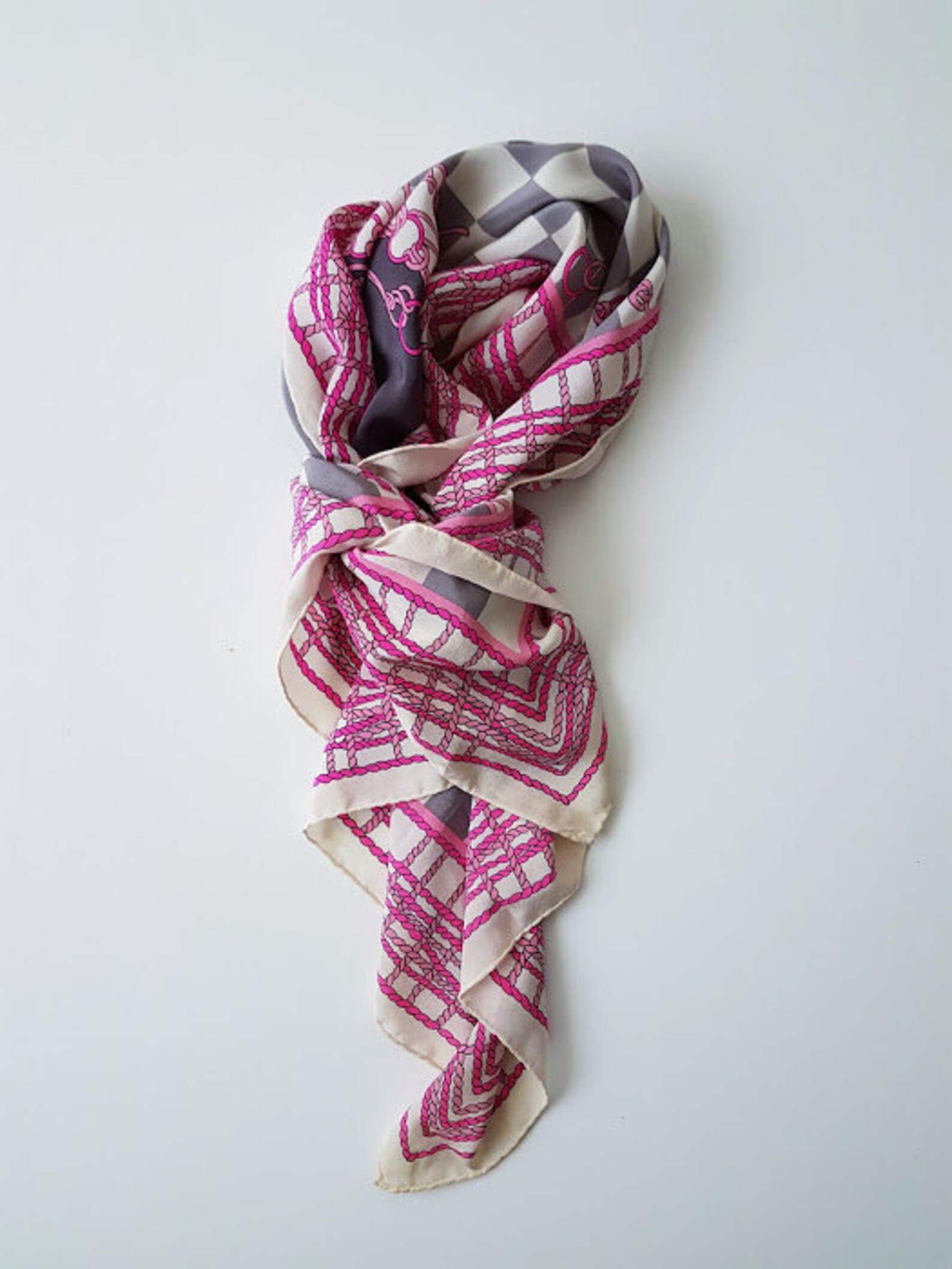 ITALIAN SILK SCARF/ Vintage Headscarf/ Silk Neck Scarf Etsy