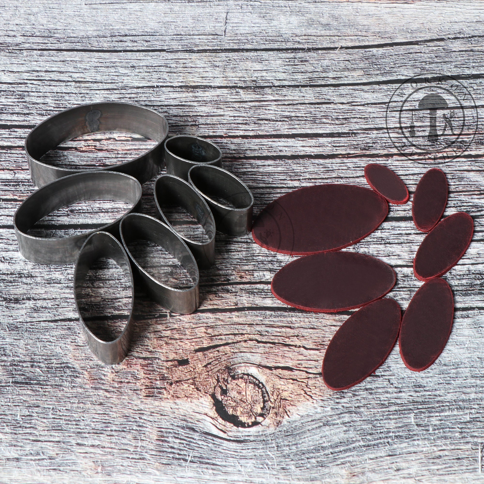 WorkOnLeather Geometrical Leather Cutting Die Oval Clicker Die Etsy