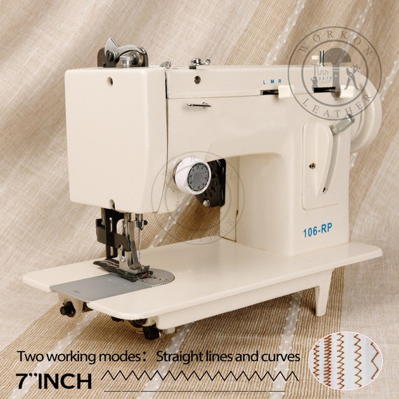 Workonleather 106-rp-straight Household Thick Fur Leather Clothes Fabric  Material Thread Sewing Stitching Machine Tool Reverse Zag Stitch D 