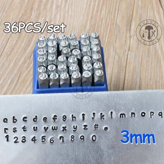 3mm Metal Stamps Steel Die Metal Stamping Kit Alphabet Number