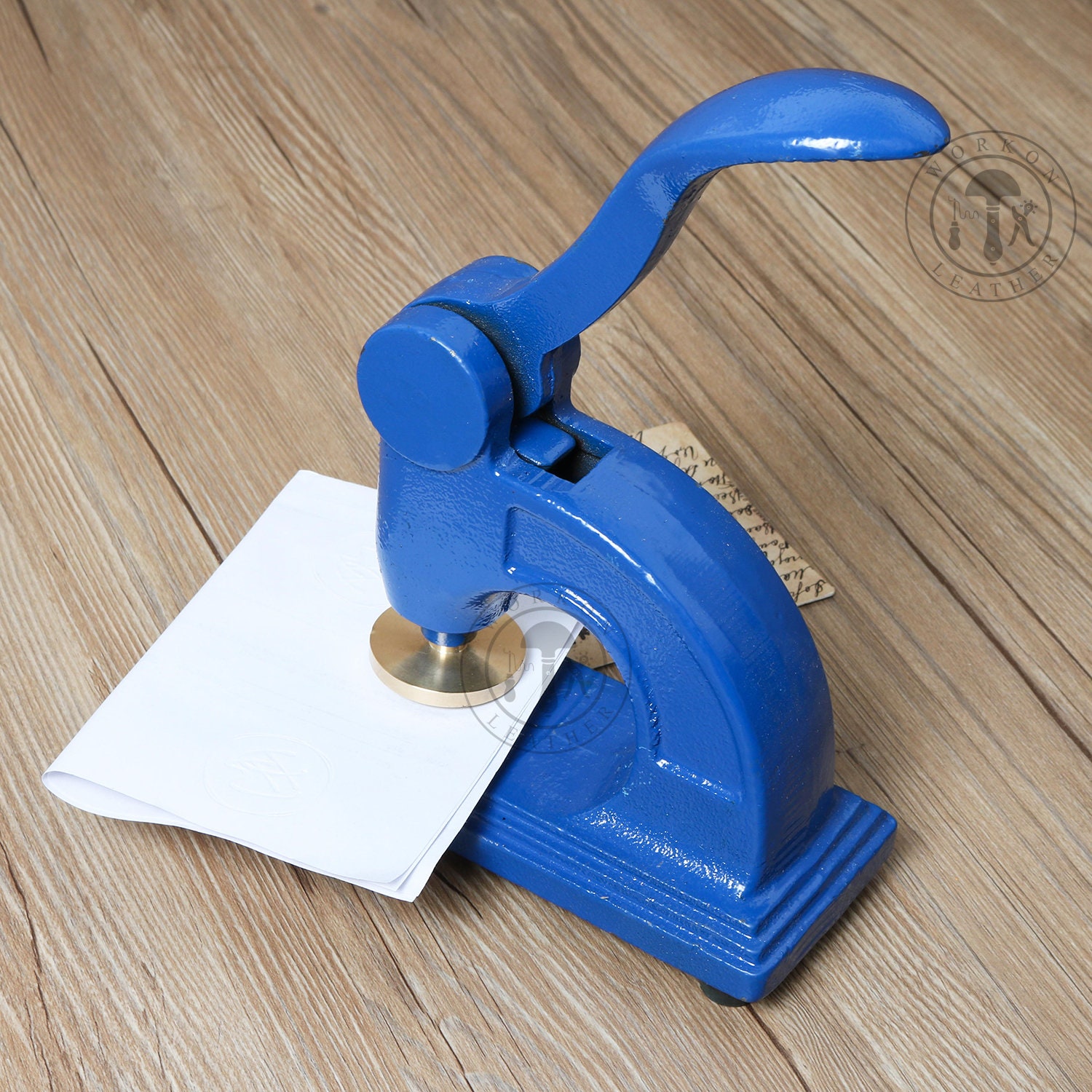 Workonleather 50mm custom logo embosser stamp custom embossing Etsy