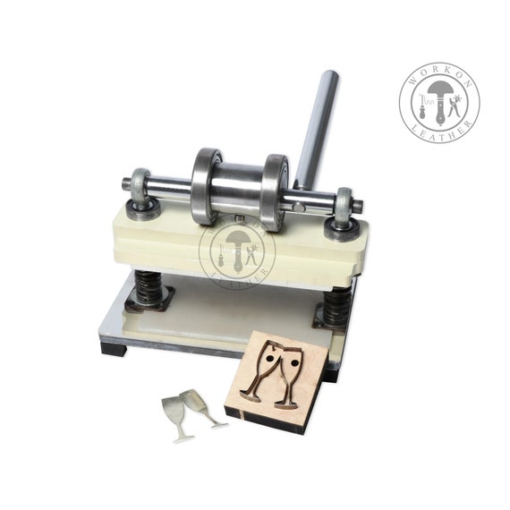 Workonleather Small Manual Clicker Steel Rule Die Cutting Press Machine for  Earring Cutting Die Leather Photo Paper 