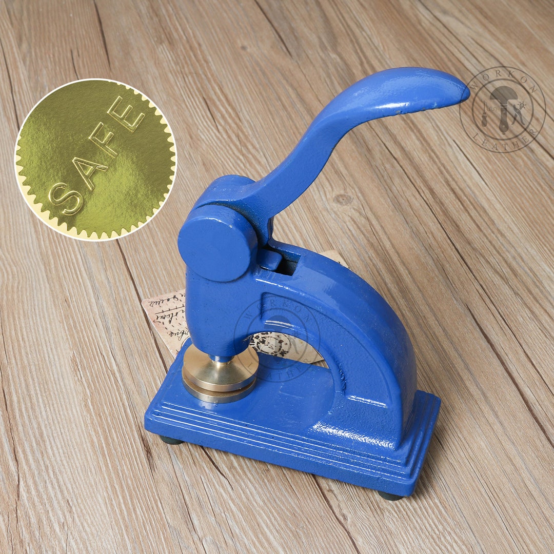 Workonleather 50mm Custom Logo Embosser Stamp Custom Embossing Etsy