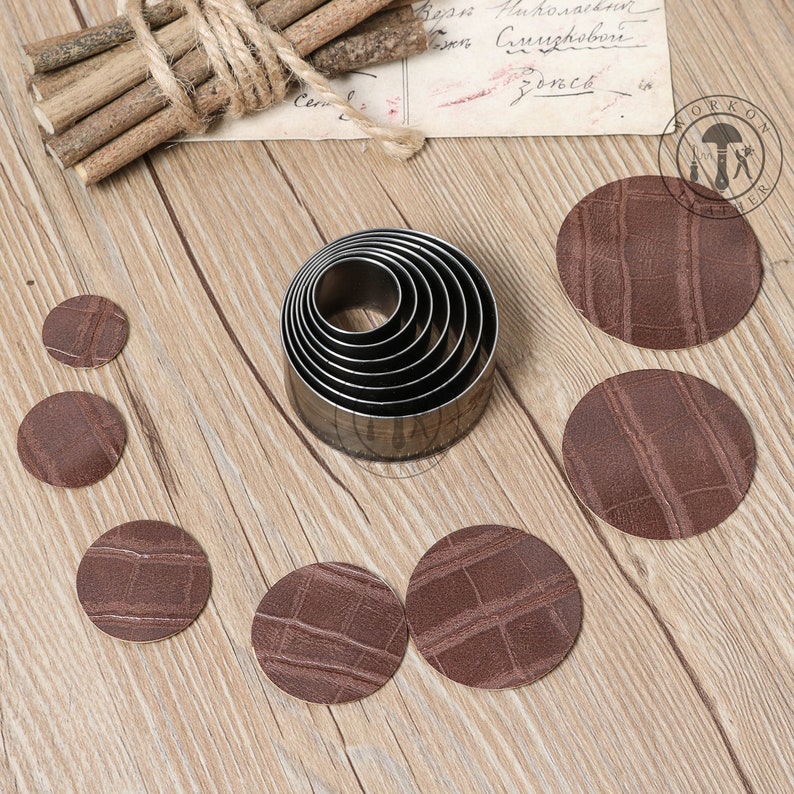 WorkOnLeather Round Leather Cutting Die Clicker Die Steel Rule Etsy