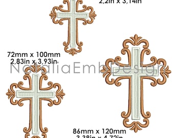 Cross embroidery design, Cross Machine Embroidery Design, Christening embroidery