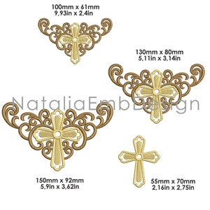 Cross embroidery design, Cross Machine Embroidery Design, Christening embroidery