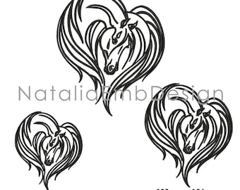 Embroidery design horse, Machine design horse, Horse embroidery