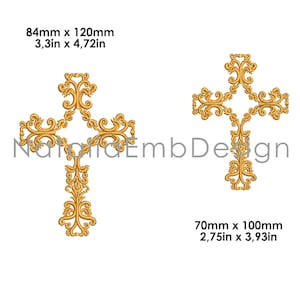 Cross embroidery design, Cross Machine Embroidery Design, Christening embroidery