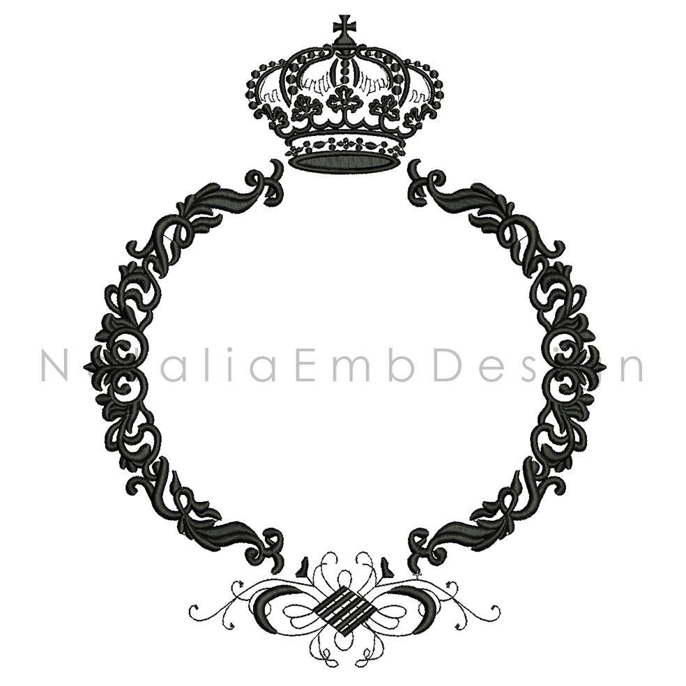 Monogram Border Embroidery Design Frame Border Embroidery - Etsy