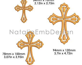 Cross embroidery design, Cross Machine Embroidery Design, Christening embroidery