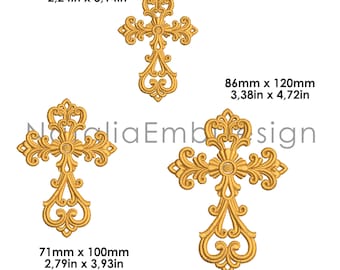 Cross embroidery design, Cross Machine Embroidery Design, Christening embroidery