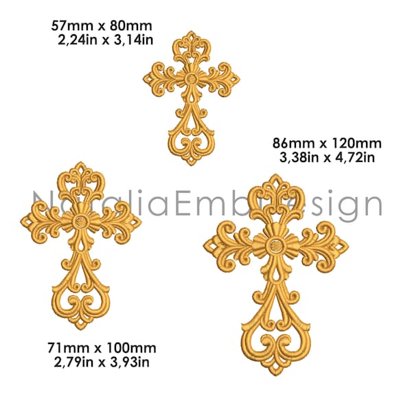 Cross embroidery design, Cross Machine Embroidery Design