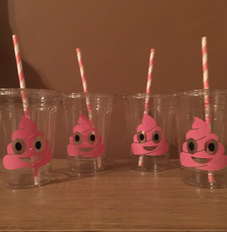Poop Emoji Party Cups Baby Shower Emojis Party Favors Etsy France