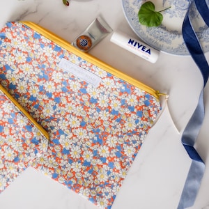 IN STOCK LIBERTY 'Alice' + Gingham Zip Pouch | Pencil Case | Bow OrganiSer | Bag OrganiSer | Tulipwood Road - Handmade in Australia