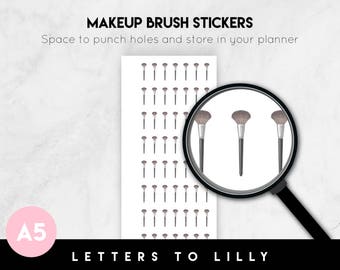 Makeup Brushes Stickers Planner Stickers Beauty Stickers Reminder Stickers Makeup Stickers for Erin Condren Happy Planner Stickers