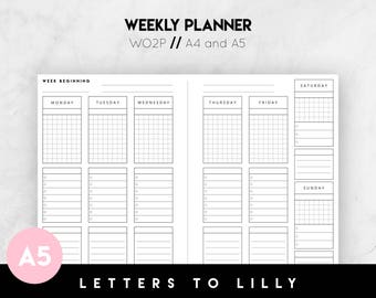 Terminarz tygodniowy pionowy terminarz wstawia cotygodniowy Organizer A4 wkładki terminarza Filofax wstawia A5 Organizer Notebook WO2P