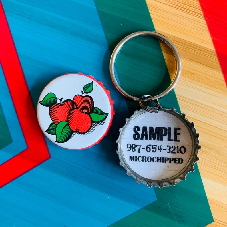 HOMEBREW Hops & Apples Brew Tag Beer Pet ID Tag Bottle Cap Etsy