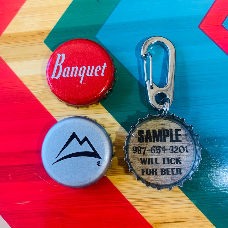 Coors Light Beer Bottle Cap Dog Tag Beer Dog Tag Unique Pet Etsy