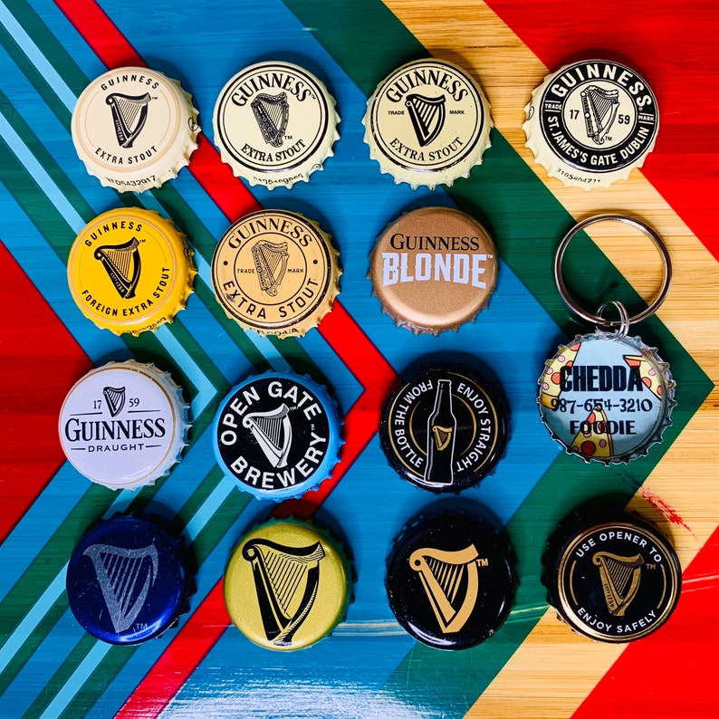 Guinness Beer Bottle Cap Dog Tag Beer Dog Tag Unique Pet Etsy