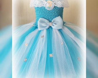 elsa and anna tutu dress