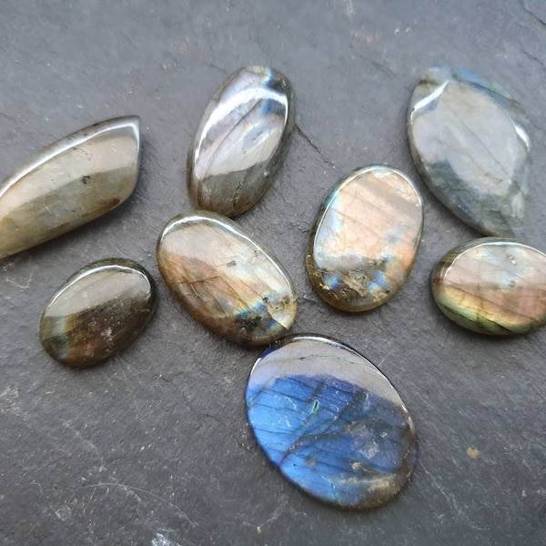 Labradorite Cabochons 8 Pièces Bijoux Matériel Fabrication de Bijoux