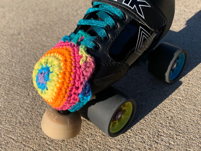 Roller skate toe caps/ Crochet toe guards mandala Etsy