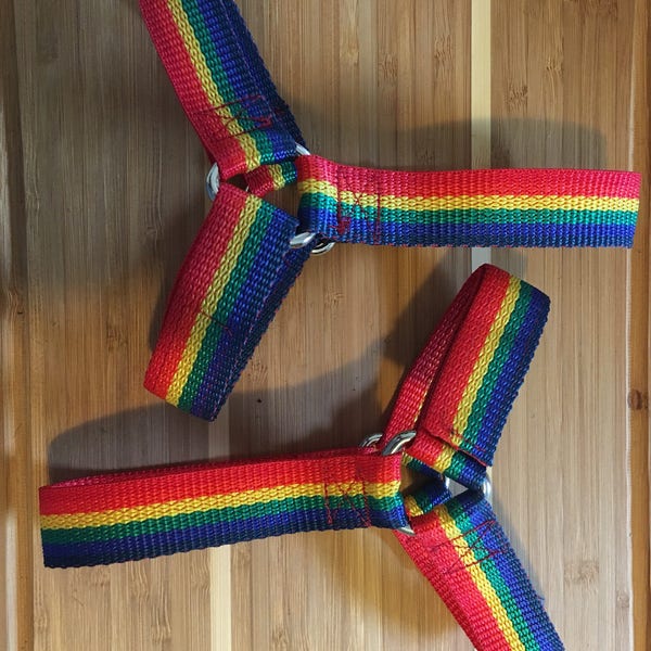 Rainbow jam straps - skate straps - Heel Strap - Roller Derby