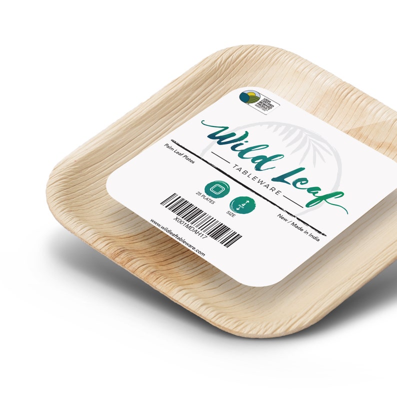 Disposable Mini Canape Plates 25 Pack/ 4. Small Palm Etsy