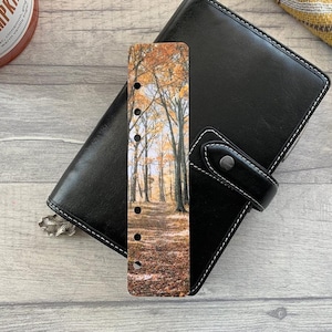 Photo Page Marker - Autumn Forest - Choose A5, B6, Personal Wide, Personal, A6, Pocket, Mini - Add Custom Text - Planner Bookmark