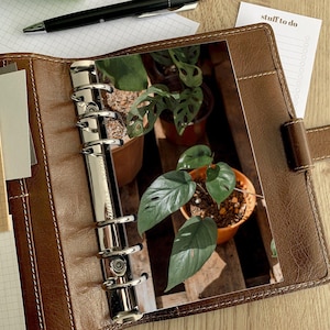 Sunny Foliage Dashboard - Fits A5, B6, Personal Wide, Personal, A6, Pocket, Mini Ring Planners. Protective Cover.