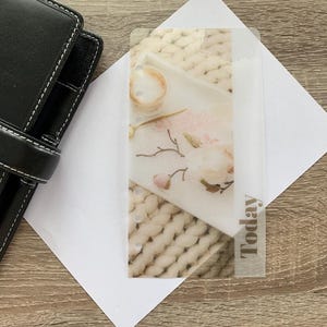 Magnolia Tray - Vellum Custom Text Page Marker - A5, B6, Personal Wide, Personal, A6, Pocket, Mini - Planner Bookmark