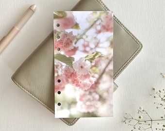 Apple blossom - Spring Dashboard - Fits A5, B6, Personal Wide, Personal, A6, Pocket, Mini Ring Planners. Protective Cover.