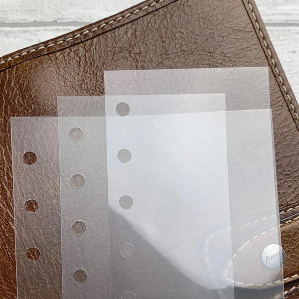 Clear Planner Covers - Protective Cover for Dashboards and Front Pages. Clear Layer for Sticky Notes. Three Finishes in a Range of Sizes.