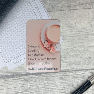 Karta zadań na zamówienie - Pink Latte - Spersonalizowana karta zadań dla Twojego planera - Dodaj zadania, rutyny, przypomnienia - Funkcjonalna, minimalistyczna dekoracja