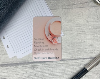 Custom Task Card - Pink Latte - Personalised Task Card for Your Planner - Add Tasks, Routines, Reminders - Functional, Minimal Deco