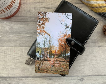 Park Ride - Autumn Fall Dashboard - Fits A5, B6, Personal Wide, Personal, A6, Pocket, Mini Ring Planners. Protective Cover.