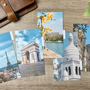 Blue Paris Planner Dividers - Choose Your Size - Photographic Side Tabs. Organise your planner - Labels Available. Filofax & Kikki K
