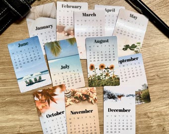 Schede di diario calendario 2026 - Scegli la dimensione della confezione - Usale come segnalibri, decorazioni