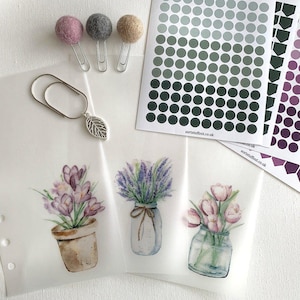 Spring Plant Pots - Spring Bundle 1 saving 25% - Fits A5, B6, Personal Wide, FCC, Personal, A6, Pocket +, Pocket, Mini Ring Planners