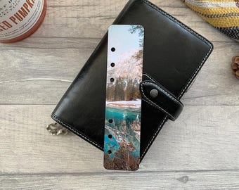 Photo Page Marker - Mountain View - Choose A5, B6, Personal Wide, Personal, A6, Pocket, Mini - Add Custom Text - Planner Bookmark