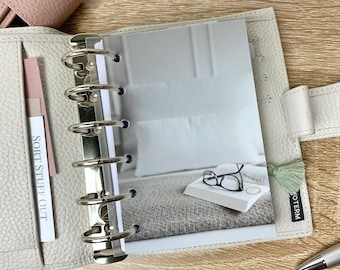 Glasses & Bedspread Dashboard - Fits A5, B6, Personal Wide, Personal, A6, Pocket, Mini Ring Planners. Protective Cover.