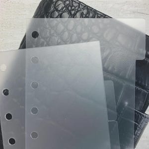 Clear Frosted Pocket Planner Dividers. Organise with Side Tabs or Top Tabs. Minimal & Functional. Filofax, Moterm A7 and PM image 2
