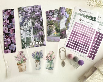 Purple Plant Pots - Spring Bundle saving 25% - Fits A5, B6, Personal Wide, FCC, Personal, A6, Pocket +, Pocket, Mini Ring Planners