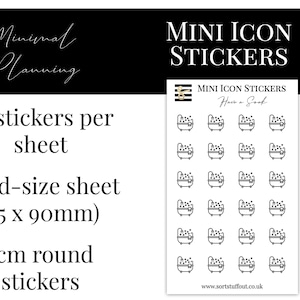 Mini Icon Stickers Have a Soak Functional Stickers for Planning. Minimal Planner Deco for All Planners. 24 Stickers on One Sheet image 1