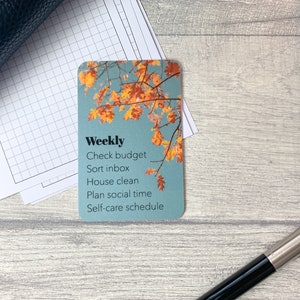 Custom Task Card - Autumn Sky - Personalised Task Card for Your Planner - Add Tasks, Routines, Reminders - Functional, Minimal Deco