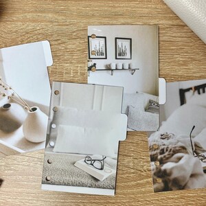 Calm Neutral Planner Dividers - Choose Your Size - Photographic Side Tabs. Blank Tabs to use with Tab Labels